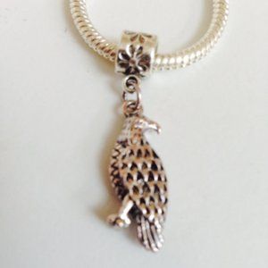 “EAGLE” Sterling Silver Plated Dangling Charm For European Style Charm Bracelets